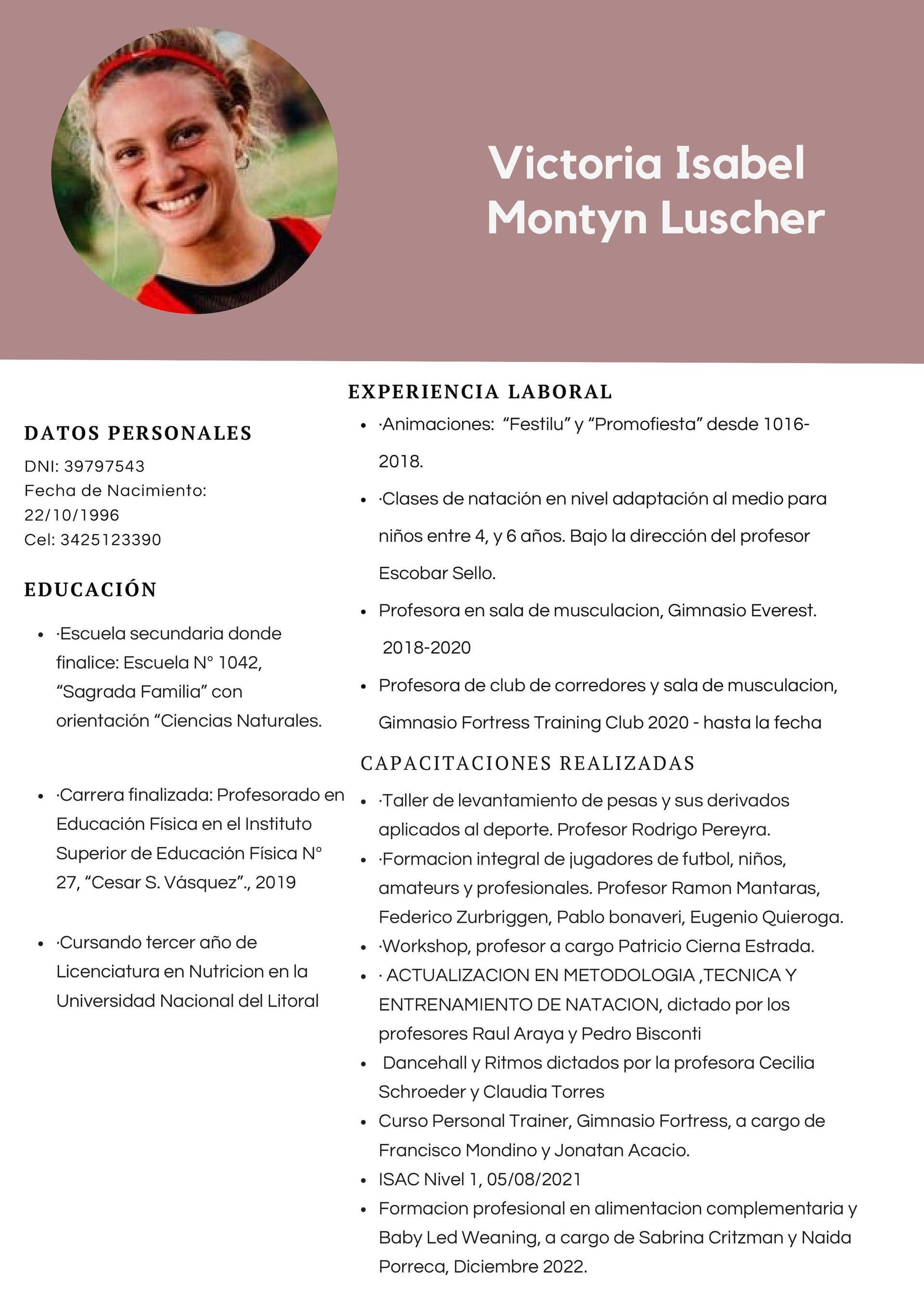 Victoria Isabel Montyn Luescher
